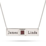 Personalized Nano Bible Bar Necklace — Engraved Hebrew Pendant