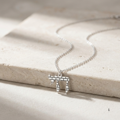 Dainty Hebrew Chai Necklace, Minimalist Judaica Pendant Dainty Hebrew Chai Necklace, Minimalist Judaica Pendant