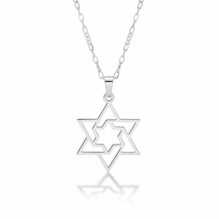 Large Star of David Necklace — Statement Magen David Pendant