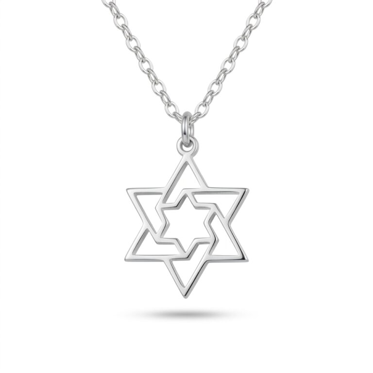 Star of David Necklace — Sterling Silver or Gold Plated Israeli Judaica