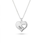 Hebrew Name Necklace with Heart Pendant — Personalized Israeli Jewelry