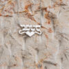 925 sterling silver Hebrew name necklace with heart on textured stone