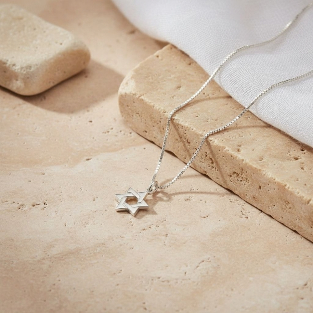 Tiny Star of David Necklace, Petite Magen David Pendant Tiny Star of David Necklace, Petite Magen David Pendant