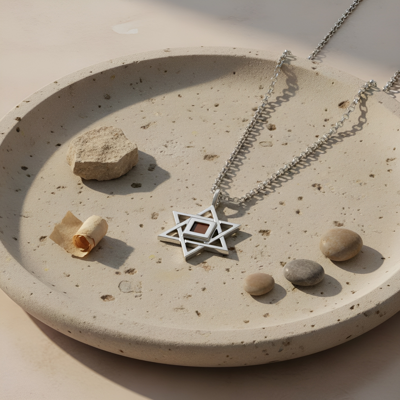 Star of David Nano Bible Necklace, Israeli Judaica Pendant Star of David Nano Bible Necklace, Israeli Judaica Pendant