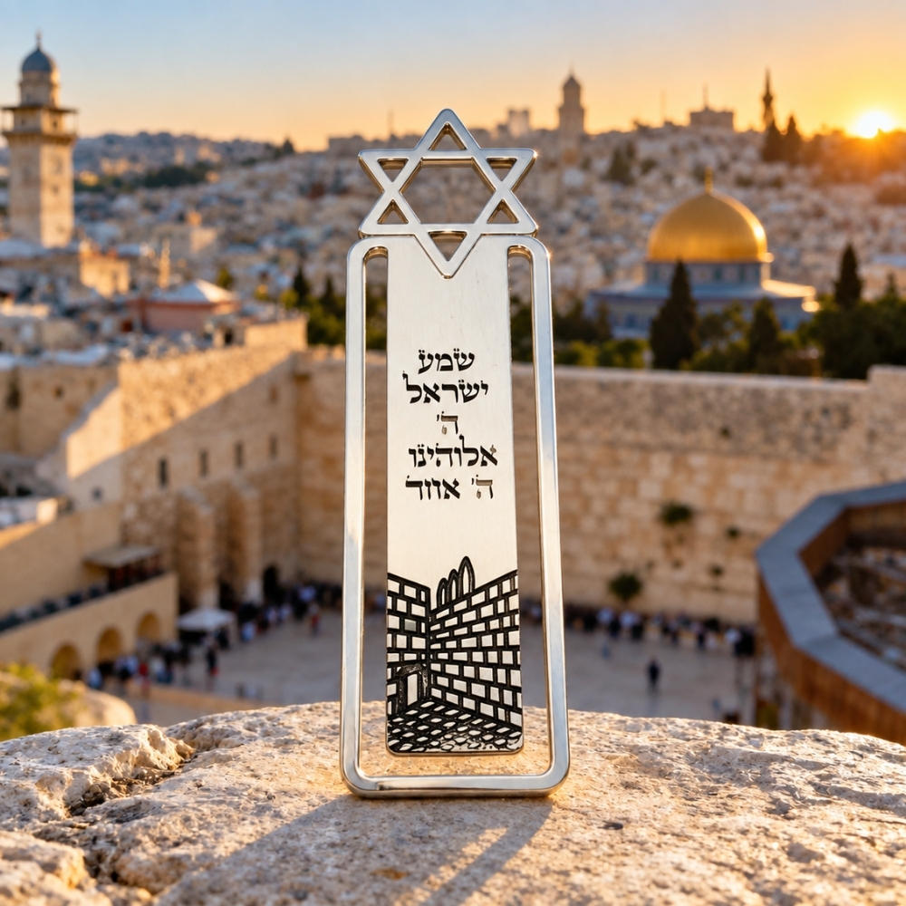 Sterling Silver Star of David Bookmark, Kotel Design, Jewish Gift Sterling Silver Star of David Bookmark, Kotel Design, Jewish Gift
