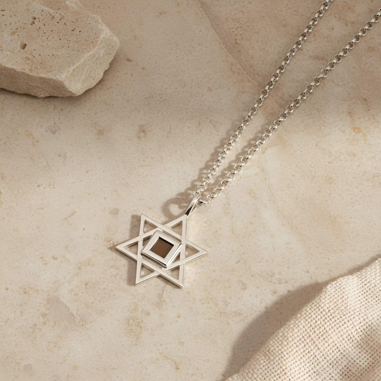 Star of David Nano Bible Necklace, Israeli Judaica Pendant Star of David Nano Bible Necklace, Israeli Judaica Pendant
