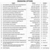 Front engraving options chart: 24 Bible verses in English and Hebrew plus custom engraving, numbered 1 to 25