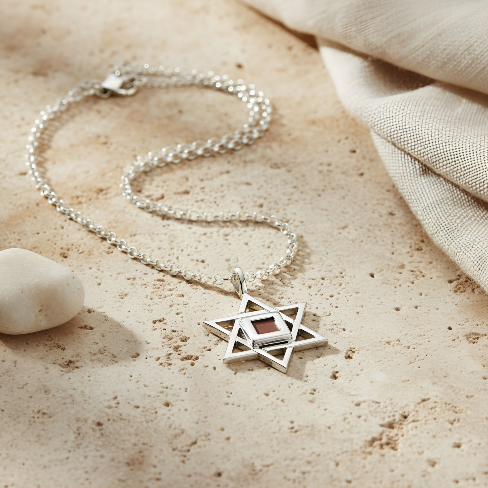 Star of David Nano Bible Necklace, Israeli Judaica Pendant Star of David Nano Bible Necklace, Israeli Judaica Pendant