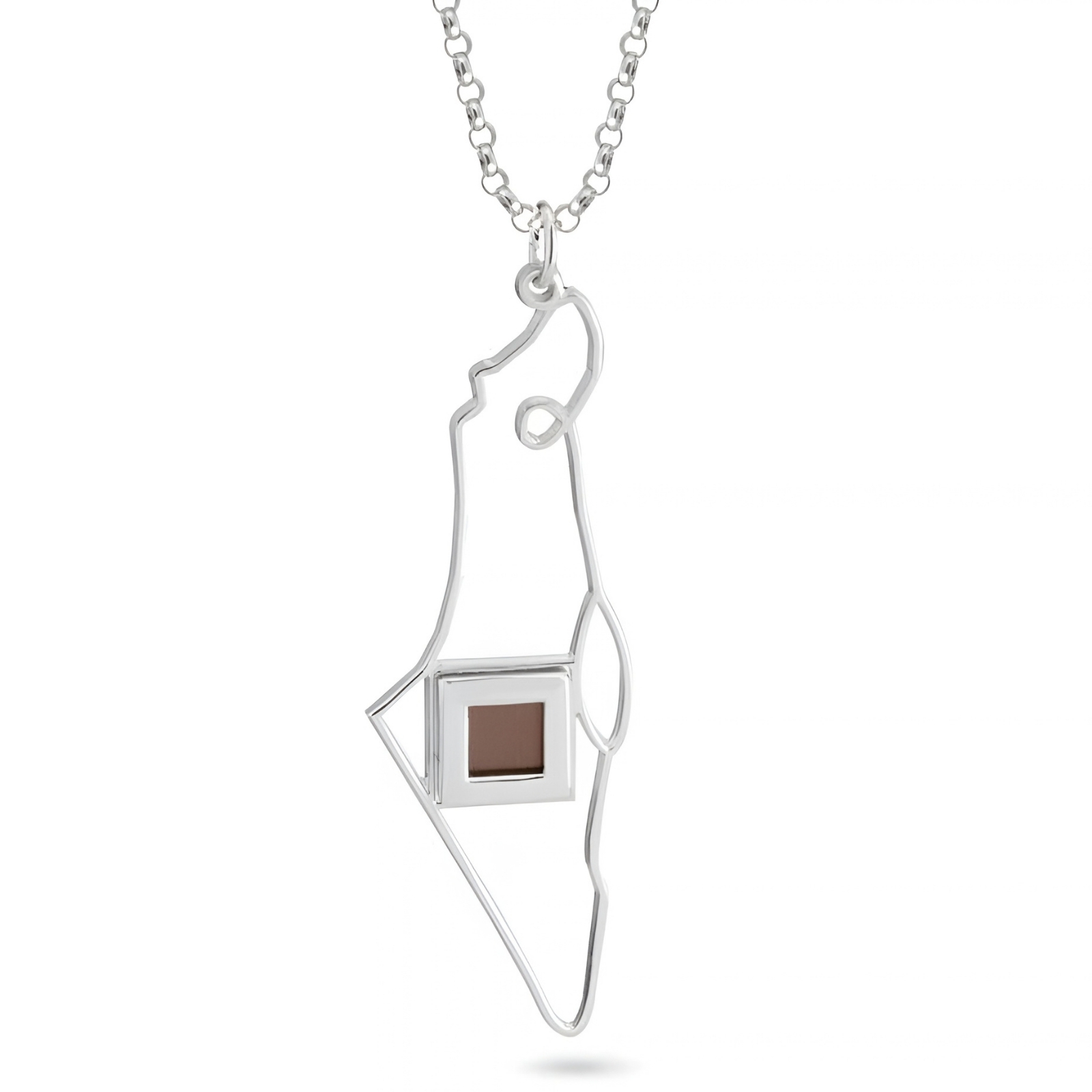 Israel Map Nano Bible Necklace, Sterling Silver Judaica Pendant Israel Map Nano Bible Necklace, Sterling Silver Judaica Pendant