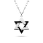 Sterling Silver Star of David Necklace — Men's Jewish Jewelry, Handmade in Israel