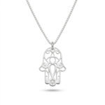 Hamsa Star of David Necklace — Sterling Silver Jewish Amulet