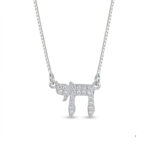 Mini Hebrew Chai Necklace with Zirconia — Sterling Silver Judaica
