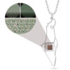 925 sterling silver Israel map necklace with Nano Bible with magnified view of the Nano Bible chip