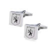 Jerusalem emblem engraved cufflinks with the lion shield on a white background