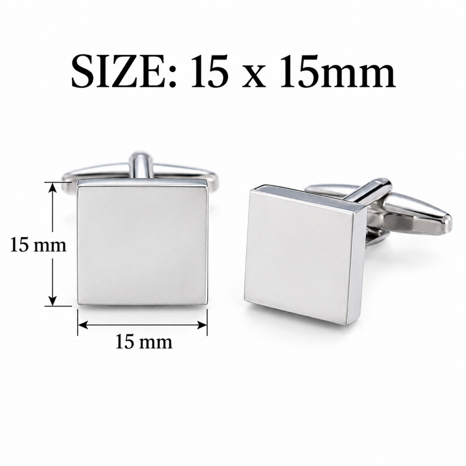 Engraved Cufflinks Sterling Silver, Custom Hebrew or English Text, Square 15mm, Jerusalem Emblem Engraved Cufflinks Sterling Silver, Custom Hebrew or English Text, Square 15mm, Jerusalem Emblem