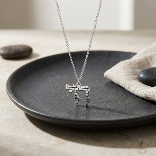 Dainty Hebrew Chai Necklace, Minimalist Judaica Pendant Dainty Hebrew Chai Necklace, Minimalist Judaica Pendant