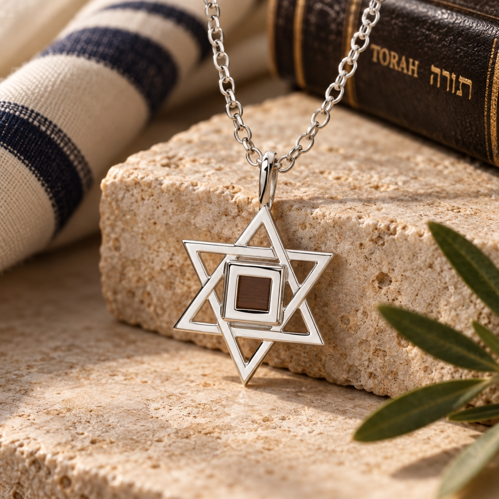 Star of David Nano Bible Necklace, Israeli Judaica Pendant Star of David Nano Bible Necklace, Israeli Judaica Pendant