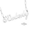 Custom Name Necklace on Paperclip Chain — view 2