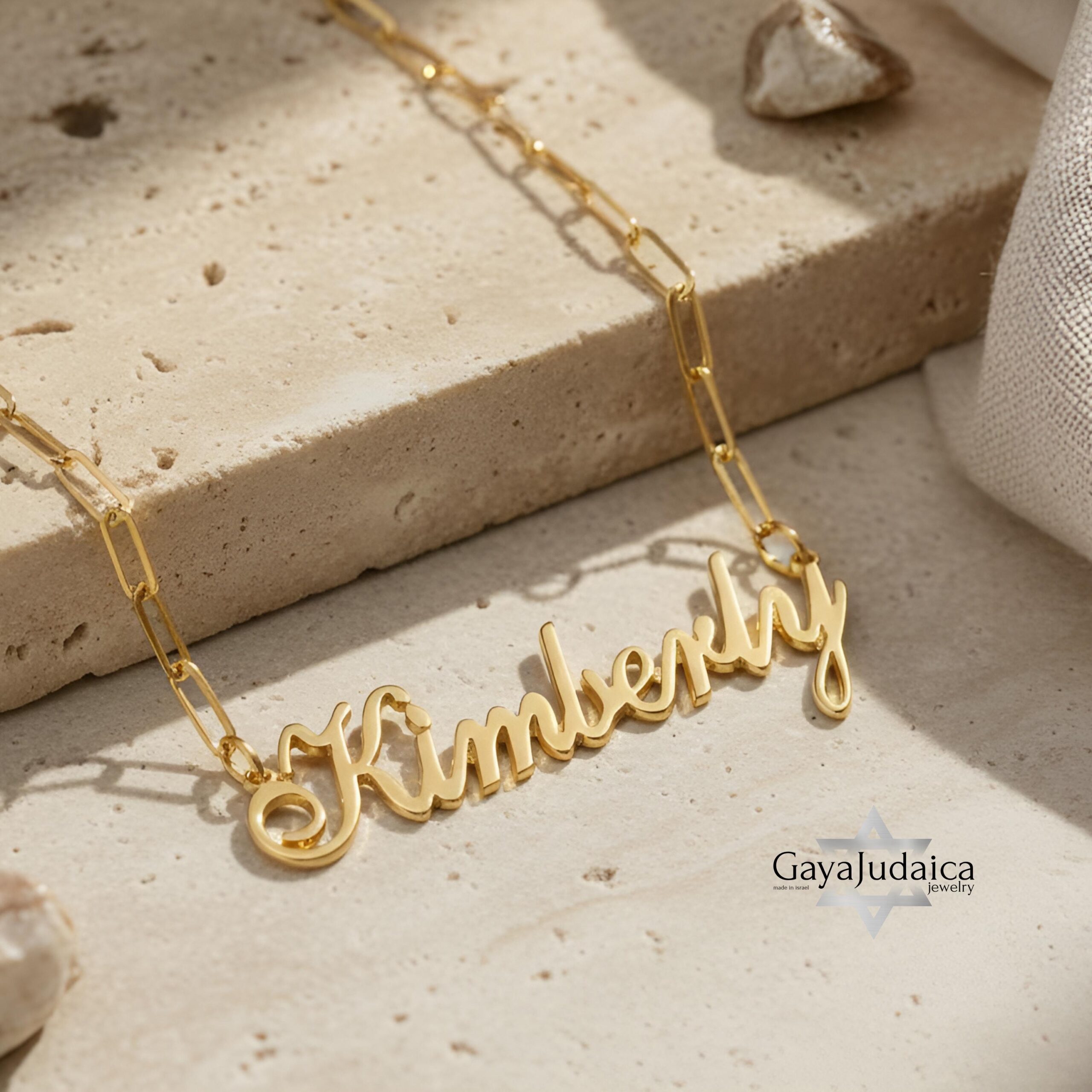 Custom Name Necklace on Paperclip Chain — Personalized Pendant Custom Name Necklace on Paperclip Chain — Personalized Pendant