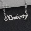 Custom Name Necklace on Paperclip Chain — view 8