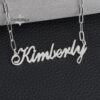 Custom Name Necklace on Paperclip Chain — view 9