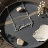 Custom Name Necklace on Paperclip Chain — view 13
