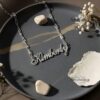Custom Name Necklace on Paperclip Chain — view 14