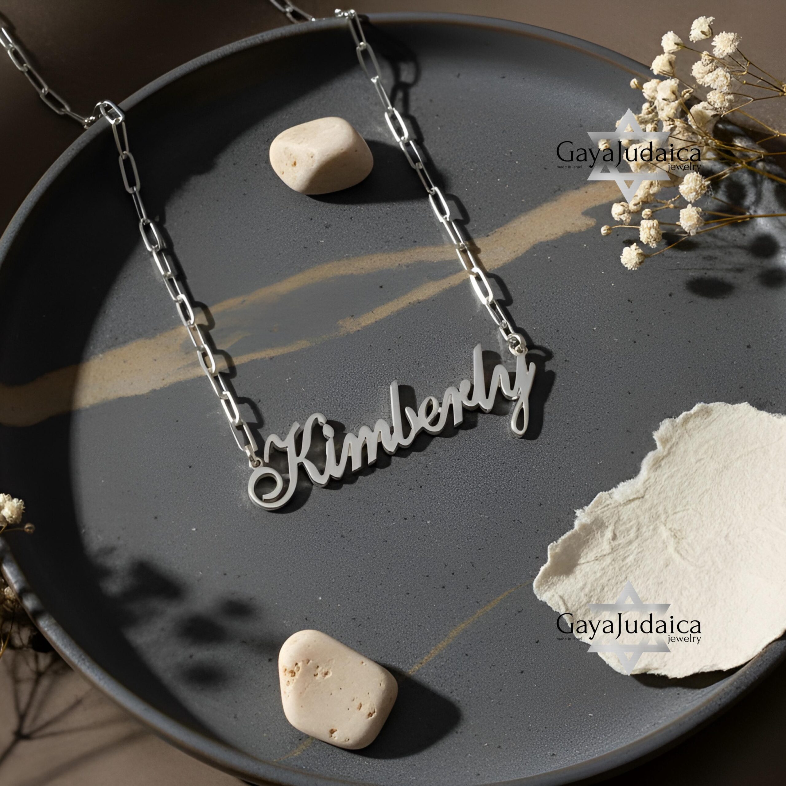 Custom Name Necklace on Paperclip Chain — Personalized Pendant Custom Name Necklace on Paperclip Chain — Personalized Pendant