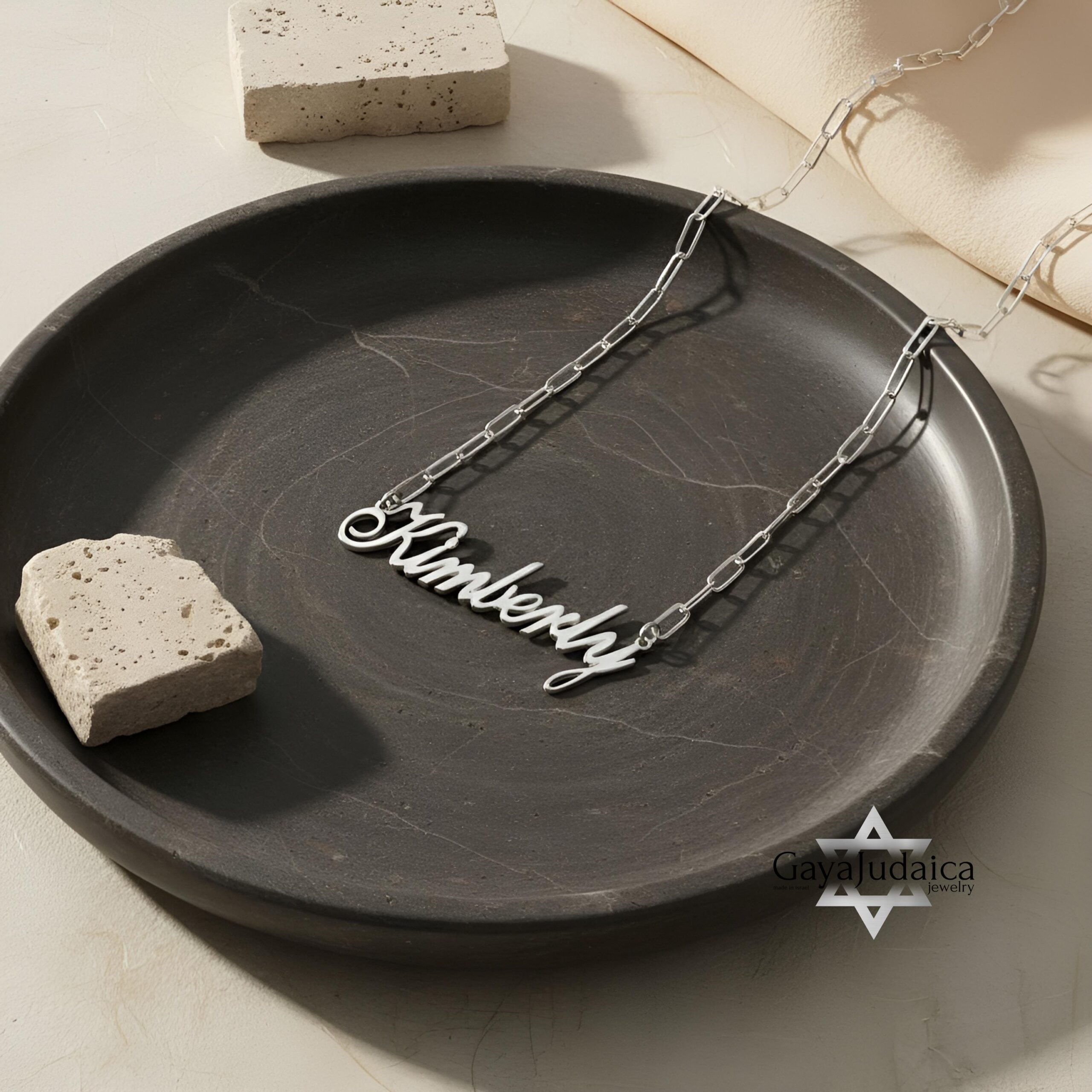 Custom Name Necklace on Paperclip Chain — Personalized Pendant Custom Name Necklace on Paperclip Chain — Personalized Pendant