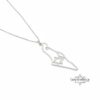 14K Gold Israel Map Necklace with Star of David — styled lifestyle, handmade in Israel