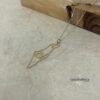 14K Gold Israel Map Necklace with Star of David — plate composition, handmade in Israel