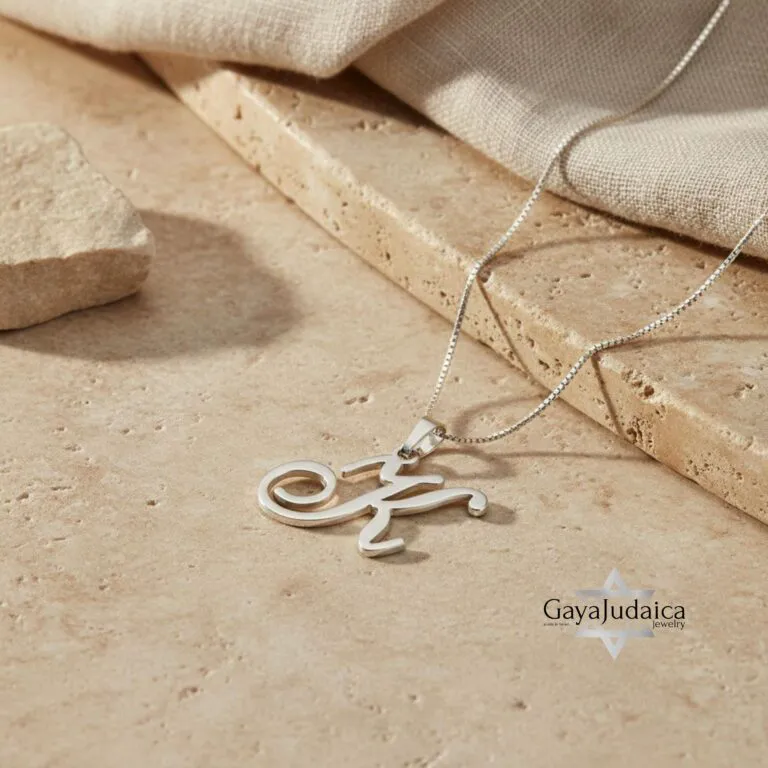 Custom Letter Pendant Necklace — view 1