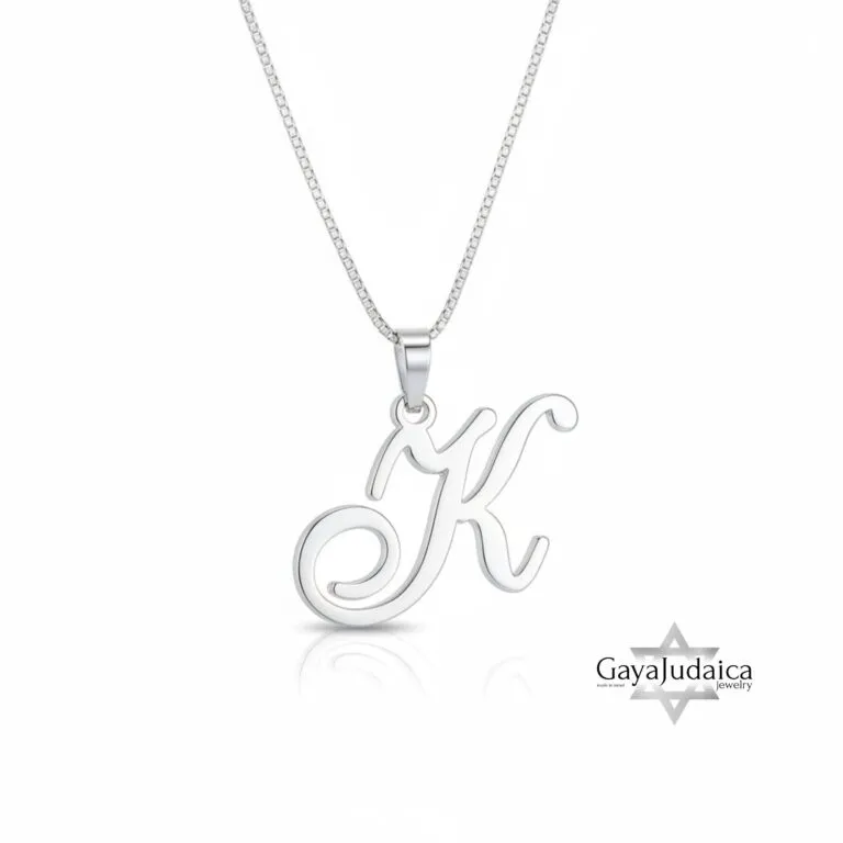 Custom Letter Pendant Necklace — view 2