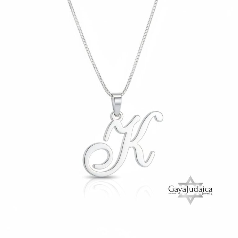 Custom Letter Pendant Necklace — view 2