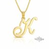 Custom Letter Pendant Necklace — view 3