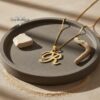 Custom Letter Pendant Necklace — view 15