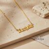 Old English Name Necklace — view 12