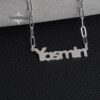 Custom Name Paperclip Chain Necklace — view 5