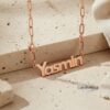 Custom Name Paperclip Chain Necklace — view 9