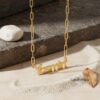Custom Name Paperclip Chain Necklace — view 11