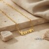 Custom Name Paperclip Chain Necklace — view 13