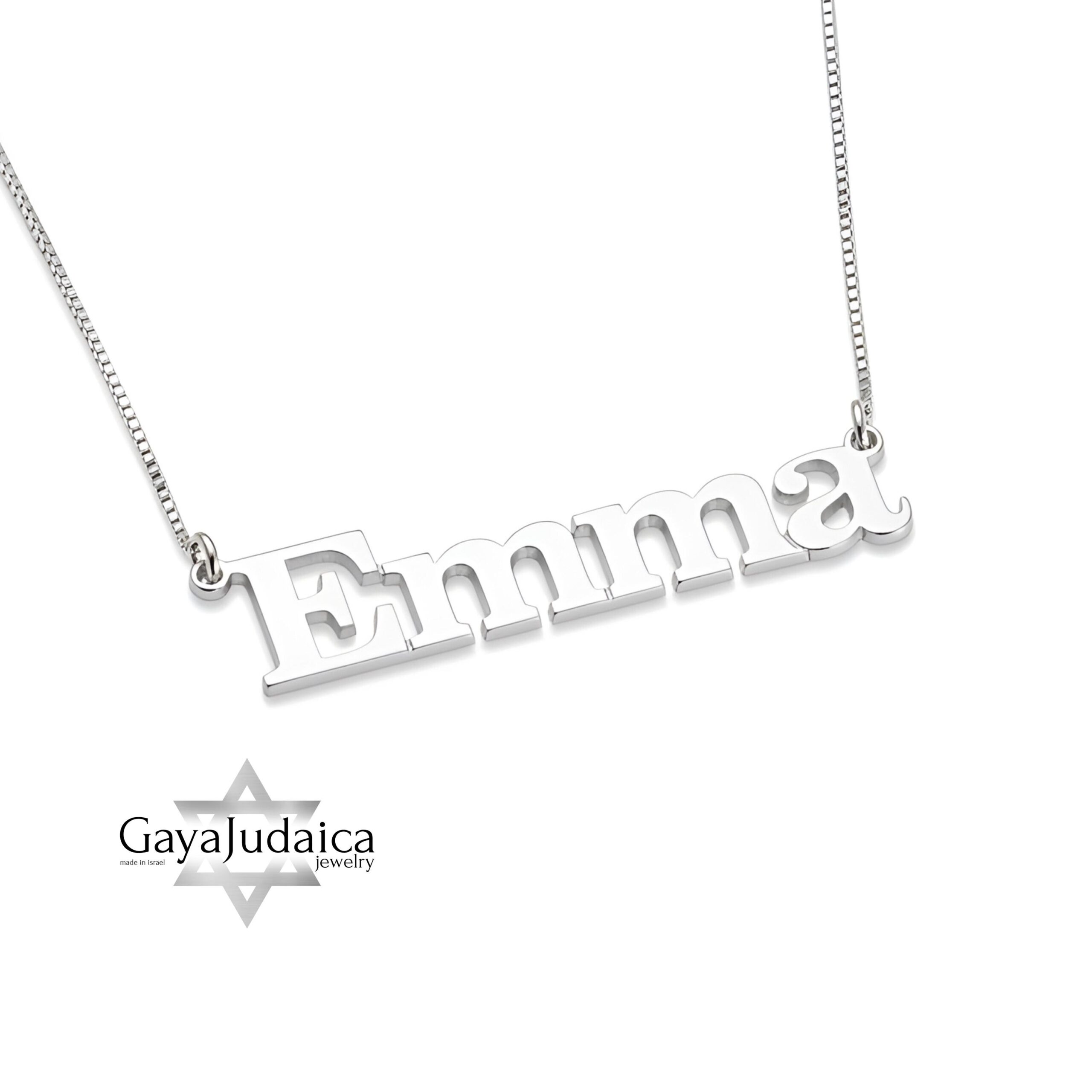 Custom English Name Necklace — Personalized Sterling Silver Pendant Custom English Name Necklace — Personalized Sterling Silver Pendant