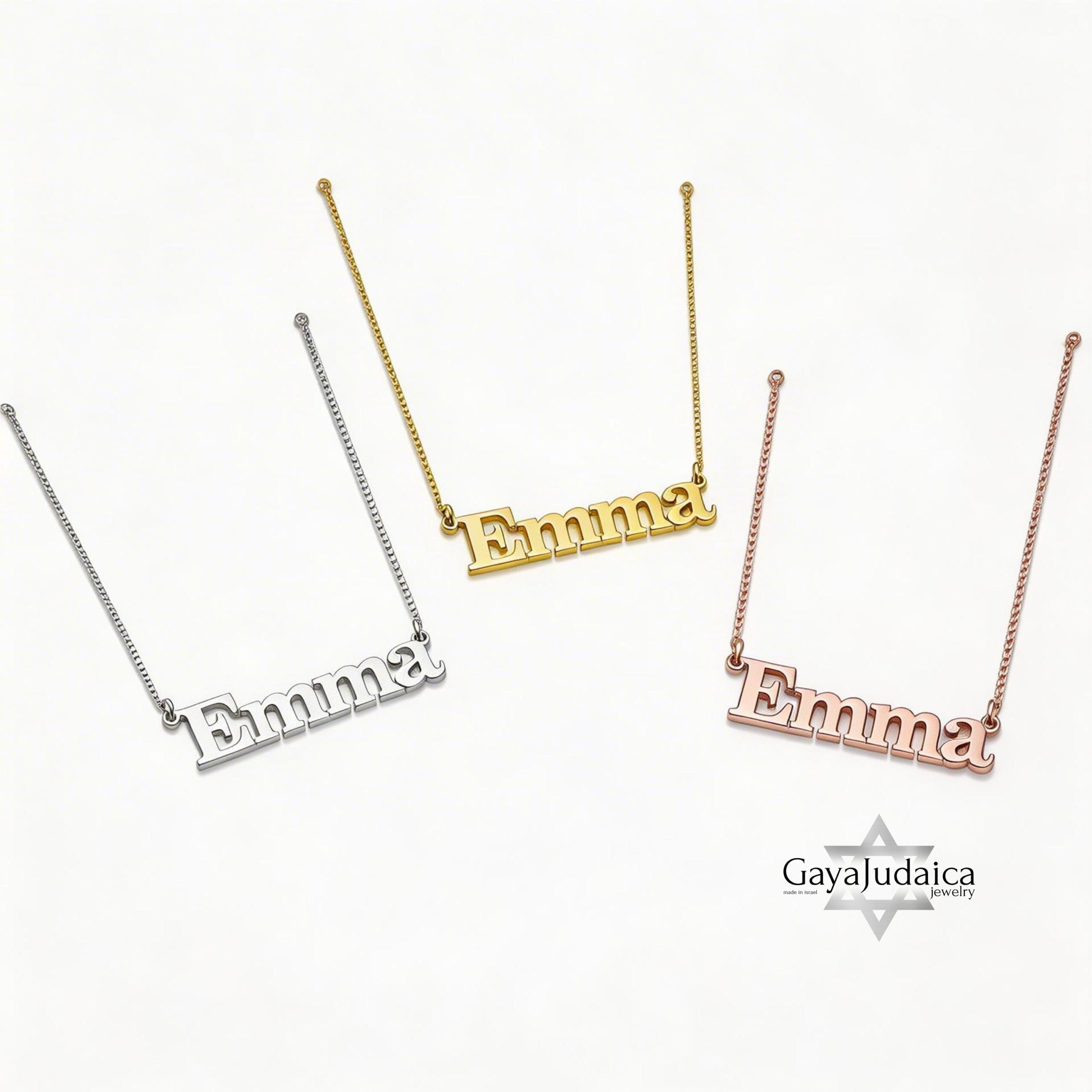 Custom English Name Necklace — Personalized Sterling Silver Pendant Custom English Name Necklace — Personalized Sterling Silver Pendant