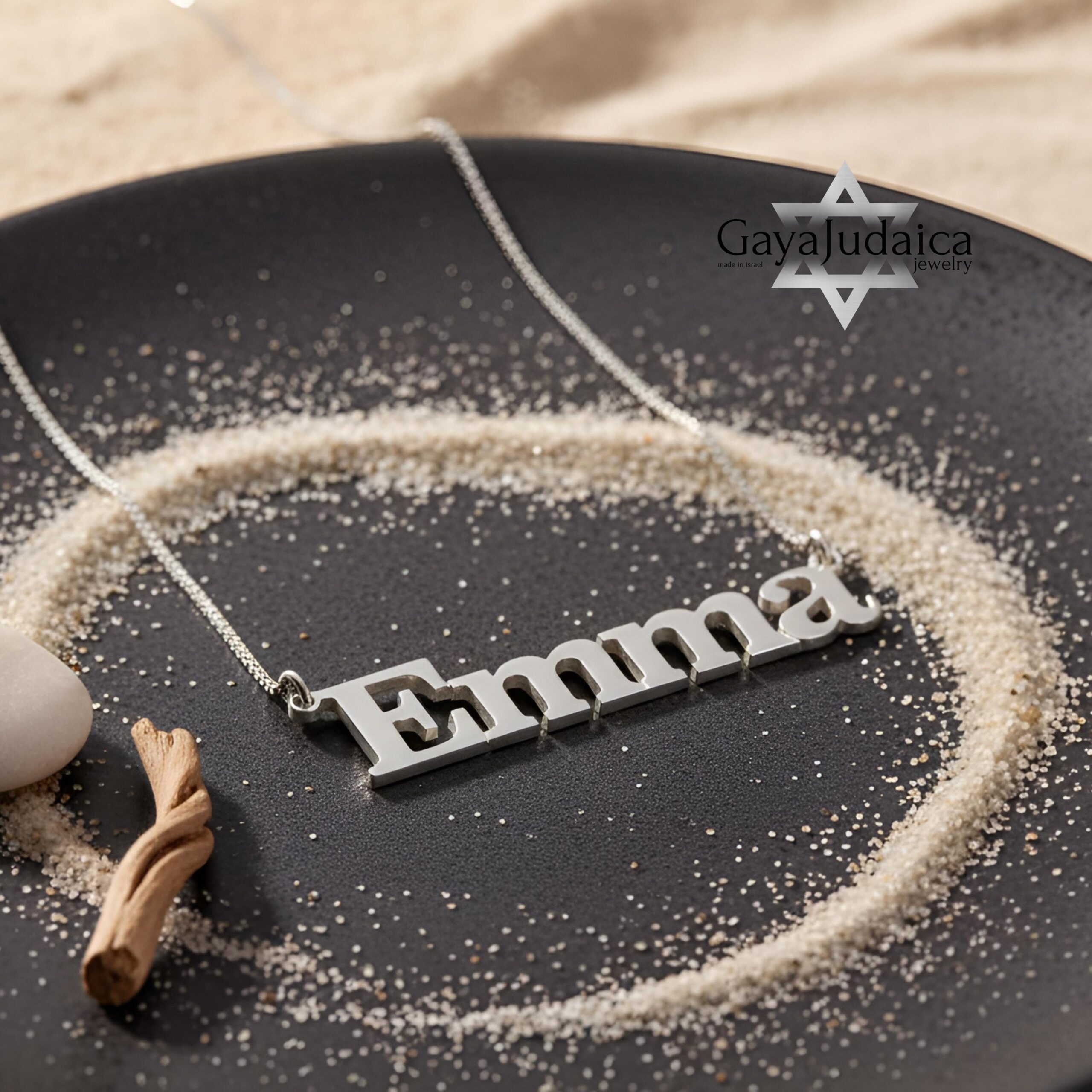 Custom English Name Necklace — Personalized Sterling Silver Pendant Custom English Name Necklace — Personalized Sterling Silver Pendant