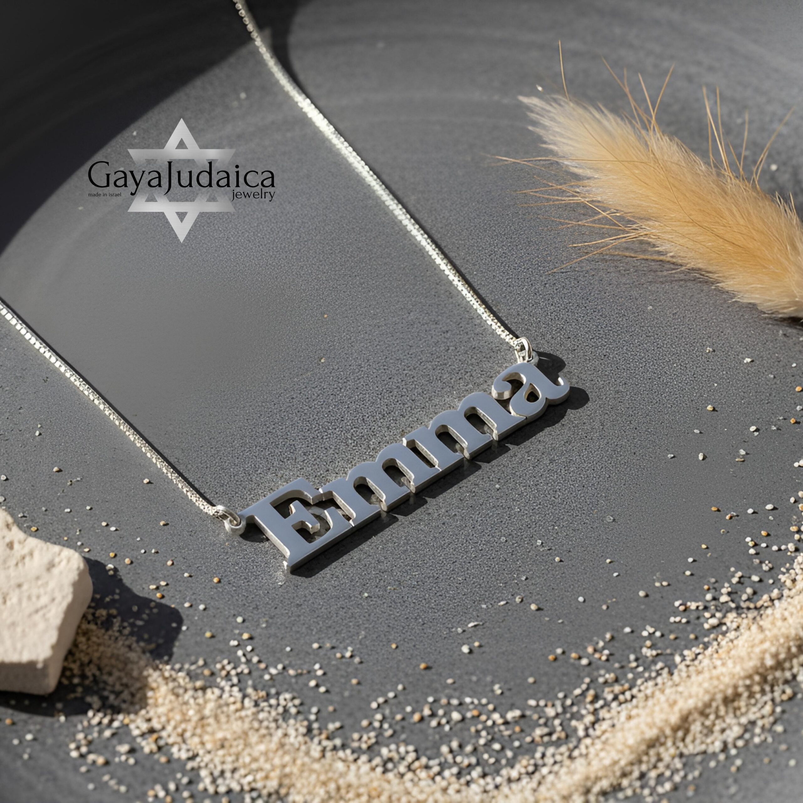 Custom English Name Necklace — Personalized Sterling Silver Pendant Custom English Name Necklace — Personalized Sterling Silver Pendant