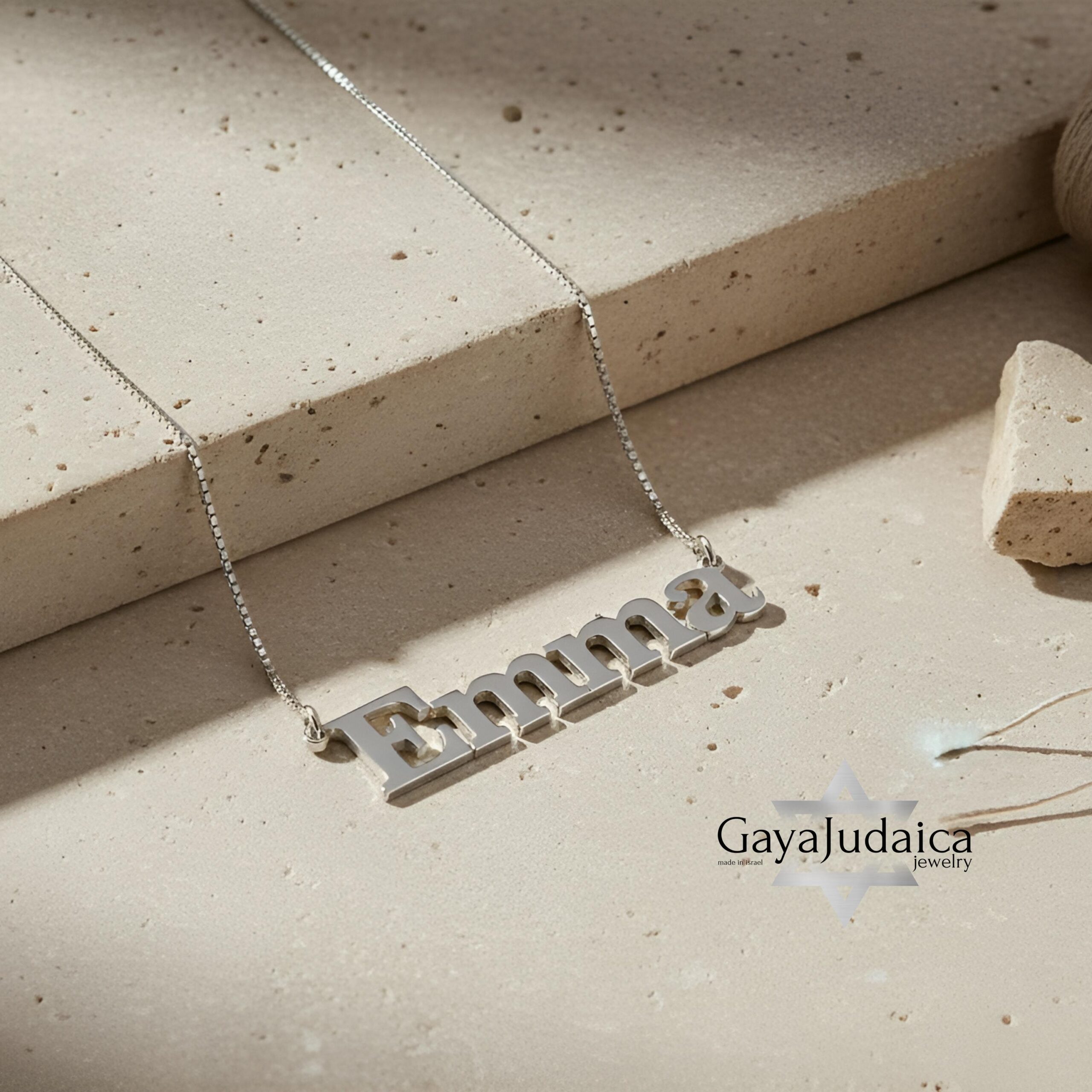Custom English Name Necklace — Personalized Sterling Silver Pendant Custom English Name Necklace — Personalized Sterling Silver Pendant