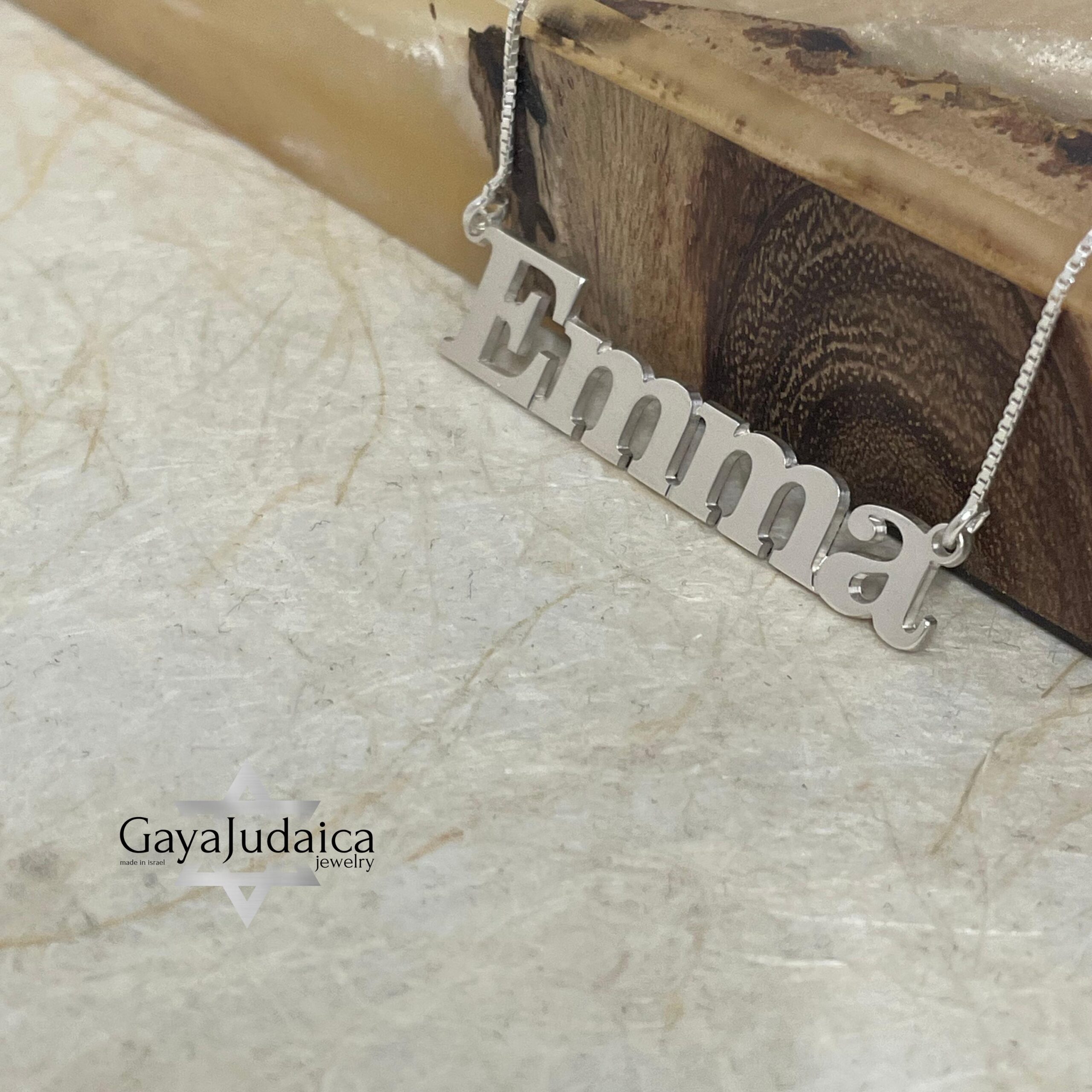 Custom English Name Necklace — Personalized Sterling Silver Pendant Custom English Name Necklace — Personalized Sterling Silver Pendant
