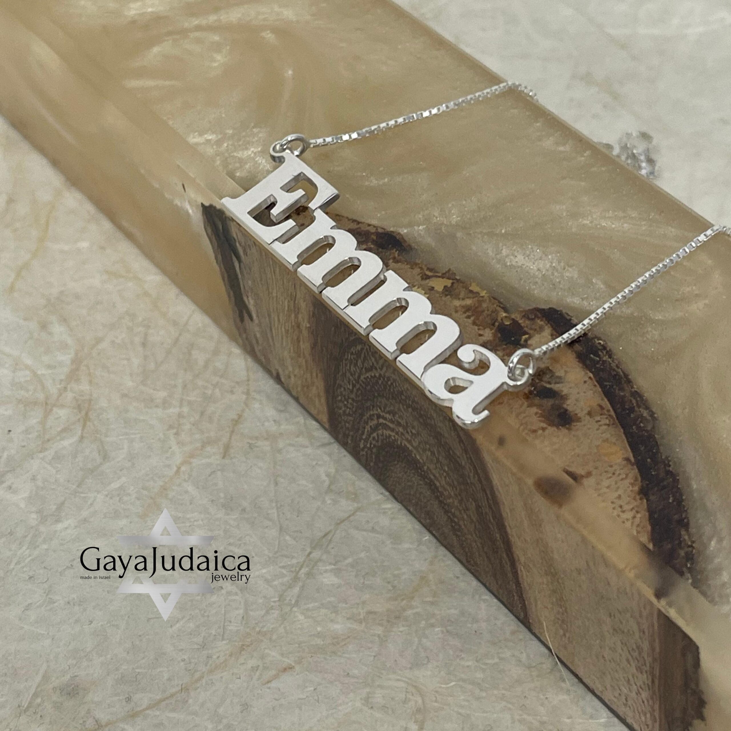 Custom English Name Necklace — Personalized Sterling Silver Pendant Custom English Name Necklace — Personalized Sterling Silver Pendant