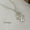Custom Birthstone Hamsa Necklace — view 3