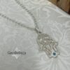 Custom Birthstone Hamsa Necklace — view 4